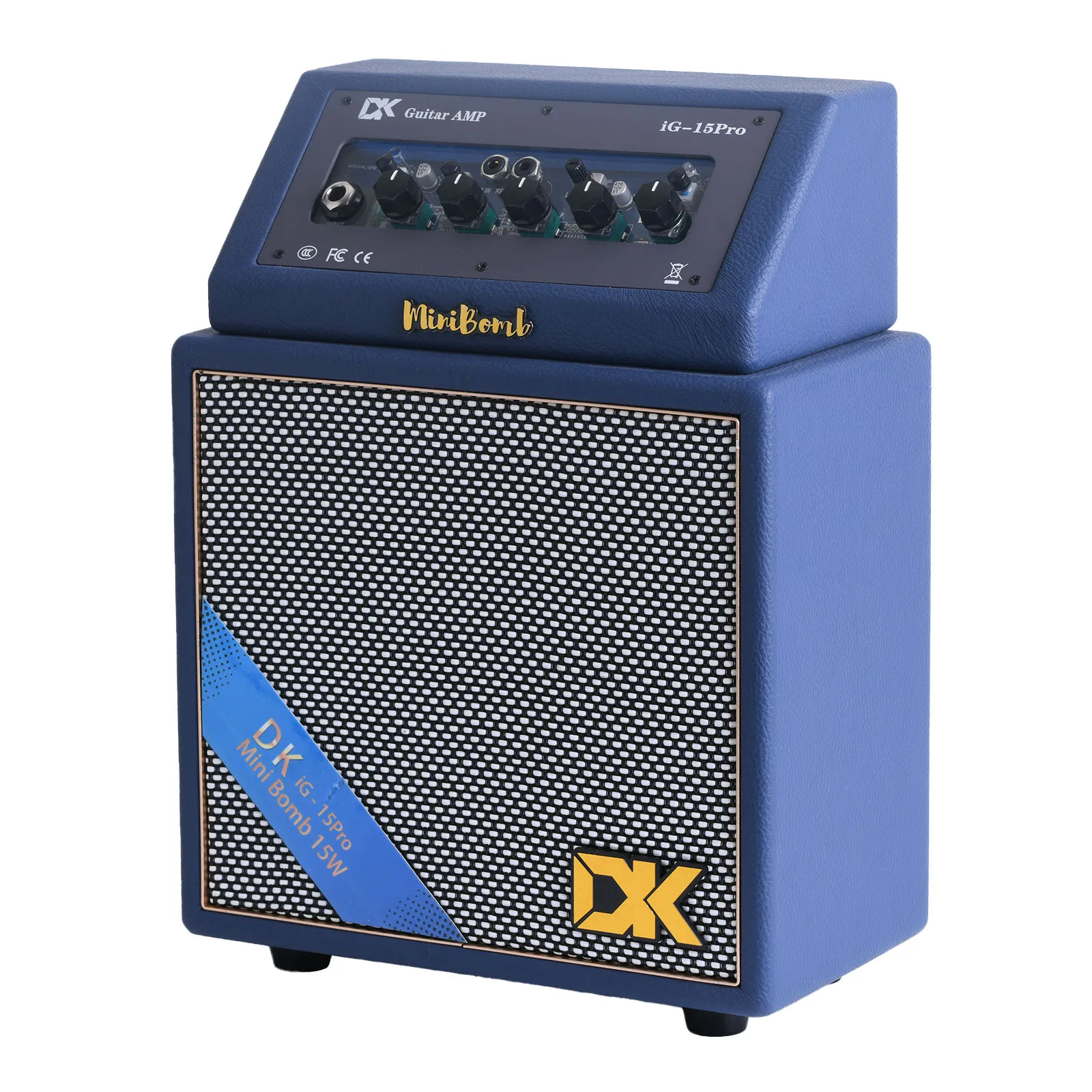 iG-15 PRO Electric Guitar Amp 15 Watts Rechargeable with Distortion Delay Bluetooth & Acoustic for Outdoor Playing and Live 6