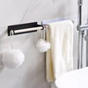 Bathroom Accoessories Wood Towel Storage Rack Bar Kitchen Adhesive Roll  Paper Holder Cabinet Cling Film Rag Hanging Holder 6
