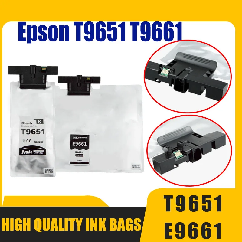 

Compatible Ink Bag T9651 T9661Full pigment ink With Chip For Epson WF M5299 M5799DWF M5299DW M5298DW M5799 M5298 Priner