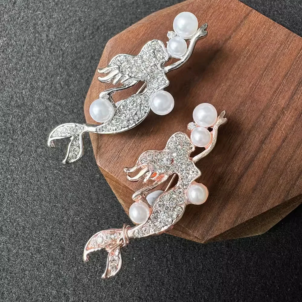 Exquisite Pearl Mermaid Brooch for Men Women Fashion Luxury Animal Brooches Pins Jewelry Accessories Party Gifts 2024 Trend 1 Exquisite Pearl Mermaid Brooch for Men Women Fashion Luxury Animal Brooches Pins Jewelry Accessories Party Gifts 2024 Trend 1