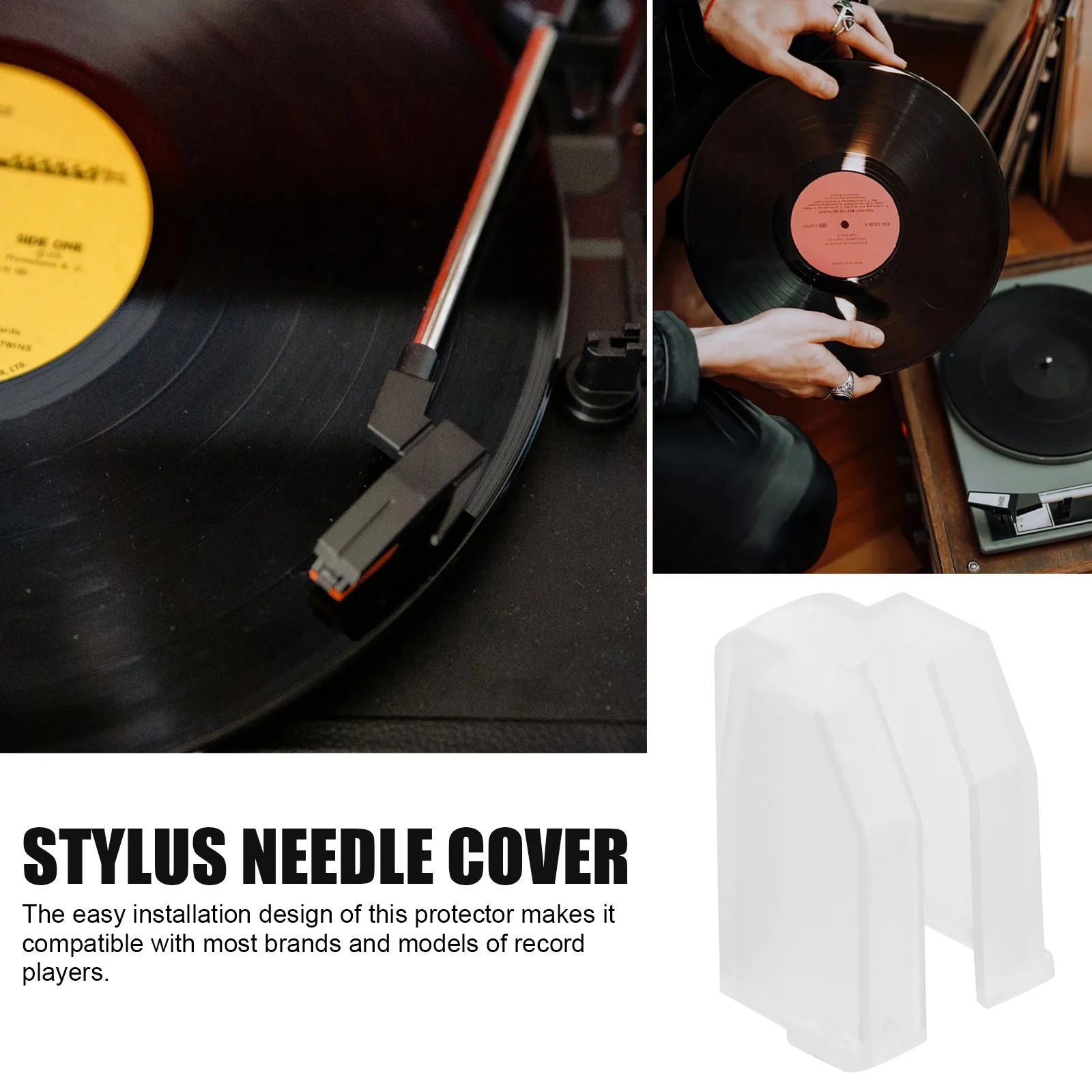 6pcs Stylus Protector For Record Player Needle Cover Turntable Dust Guard Anti-Static Long-Term Protection Dj Equipment