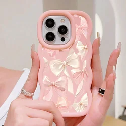 Chic Pink Bow Chain Silicone Phone Case with Bowknot Design - Redmi 10C 4G (S22819)