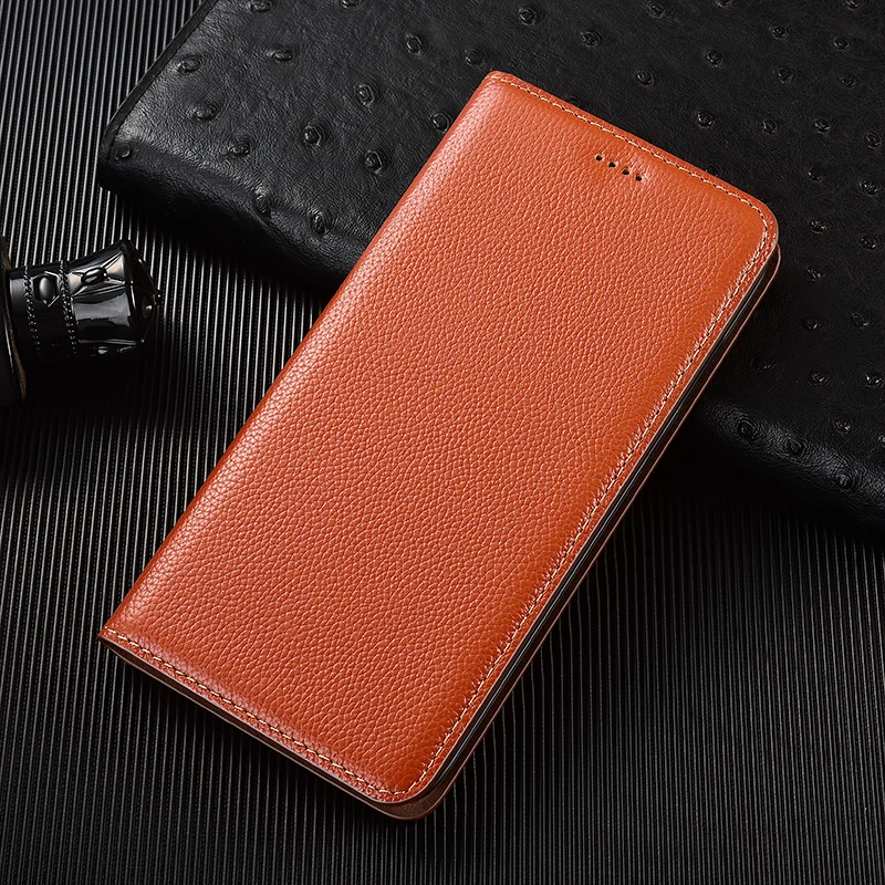 Lychee Pattern Luxury Leather Wallet Phone Case with Magnetic Flip Cover