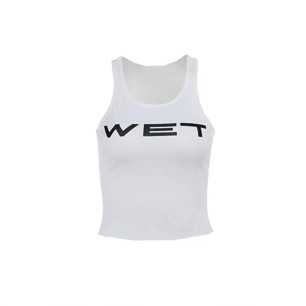 Polyester Sleeveless Tank Top for Women Hip Hop Harajuku Style