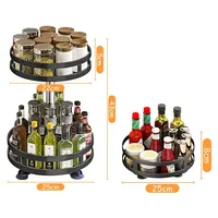 Kitchen Rotation Spice Rack for Kitchen Accessories Non-Skid Storage Tray for Seasonings And Spices 4