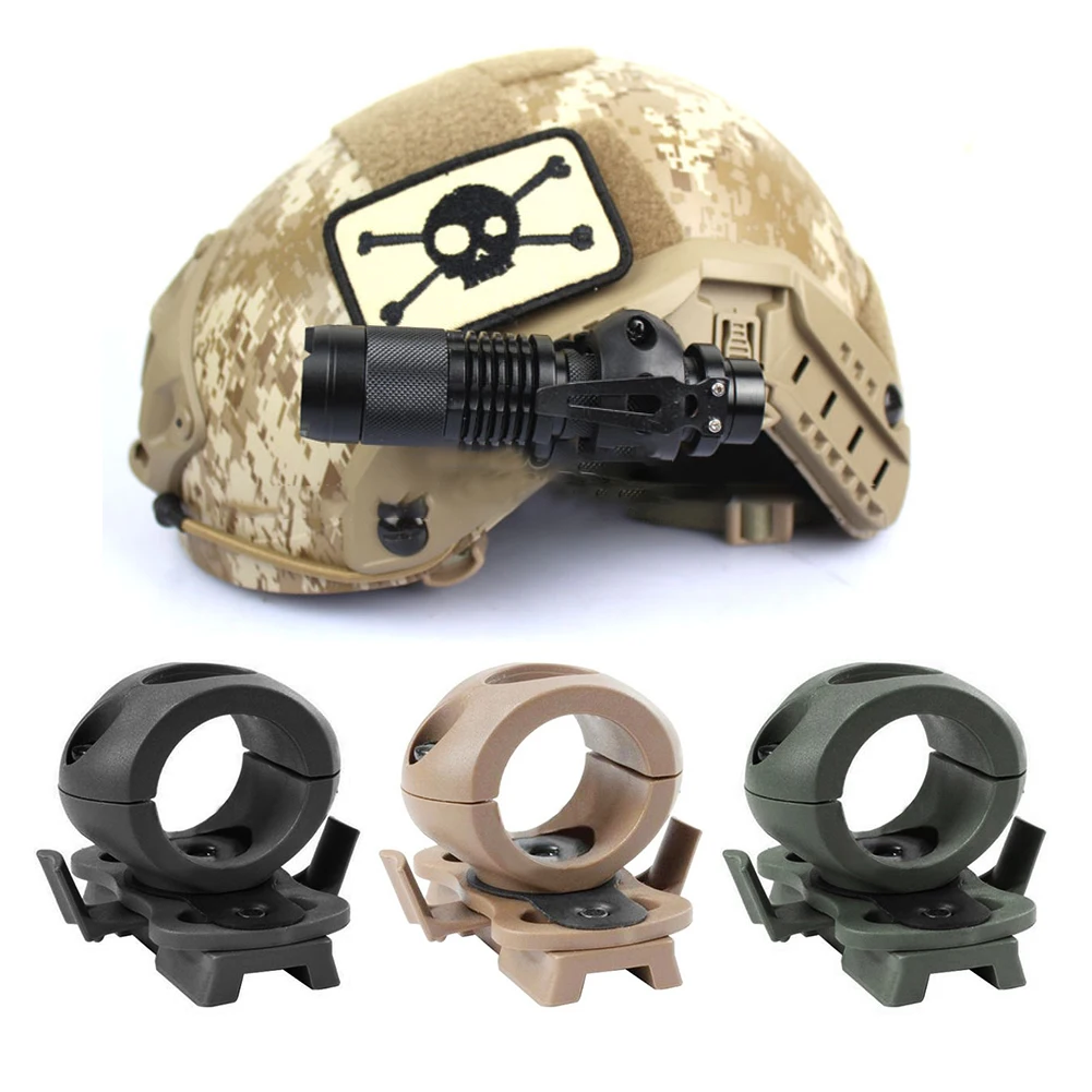 Head mounted flashlight weapon flashlight accessories light stand accessories 1pcs 25mm helmet with special lighting flashlight support Tactical Helmet clamp adapter