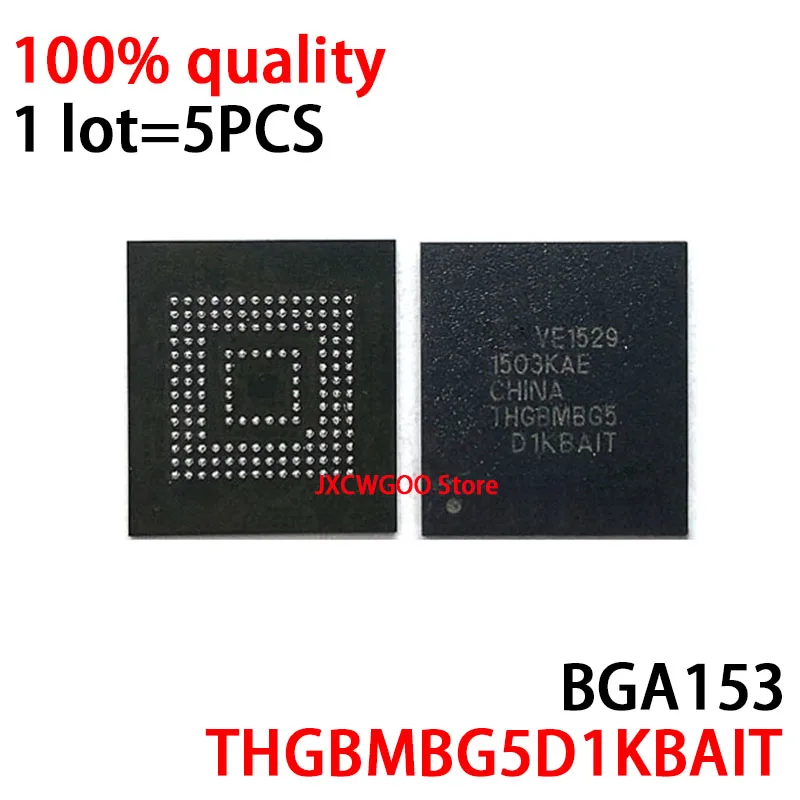 

Новинка, оригинальный THGBMBG5D1KBAIT, THGBMBG5 BGA153, 5 шт./партия