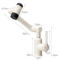 มัลติฟังก์ชั่น 4 โหมดอ่างล้างหน้าก๊อกน้ําหมุนร้อนและเย็นโต๊ะติดตั้ง TAP Stream Sprayer น้ําขึ้นไปสําหรับห้องน้ํา 6