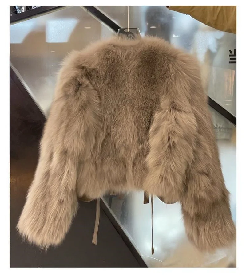 Fox Fur Grass Coat - Womens Short AutumnWinter Jacket 2024