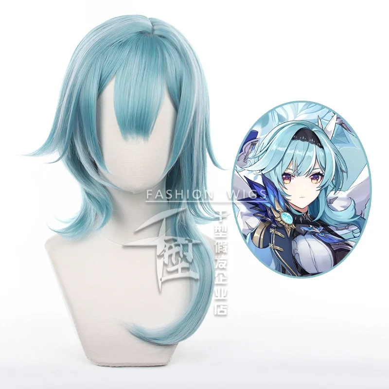 

Genshin Impact Eula Cosplay Wig Blue Wig Cosplay Role Playing Wigs Halloween Cosplay Wigs Heat Resistant Synthetic Wigs