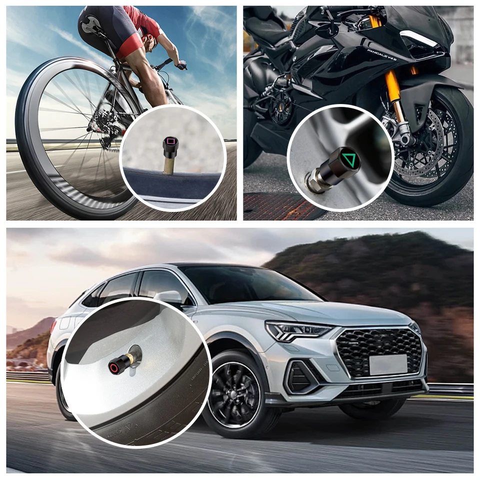 Yamobi 20 stuks ventieldoppen voor de auto met opschrift, fietsventieldoppen, autoventieldoppen, bandenmarkering, zwarte ventieldoppen voor de auto