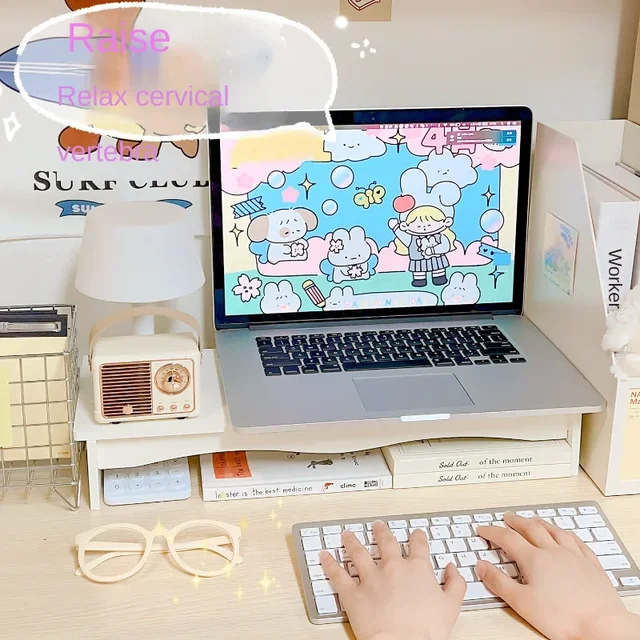 데스크탑 추가 상승 사무실 학생 책상 보관 랙