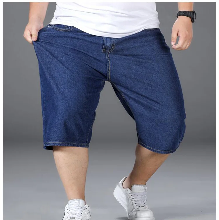 Pantalones cortos de mezclilla para hombre, shorts holgados de talla grande, talla mediana, 44, 46, 48
