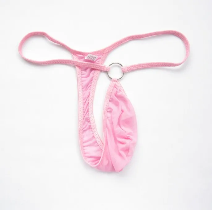 

48PCS Men's Transparent Convex Bag Thongs Sexy Lingerie Erotic Panties Pure Desire Thin Belt Metal Ring G String Game Underpants