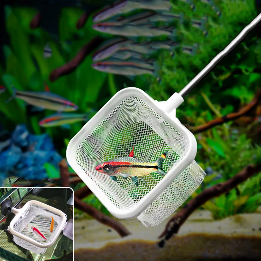 Title 12, Aquarium Square Fishing Net With Suction Cup Ex...