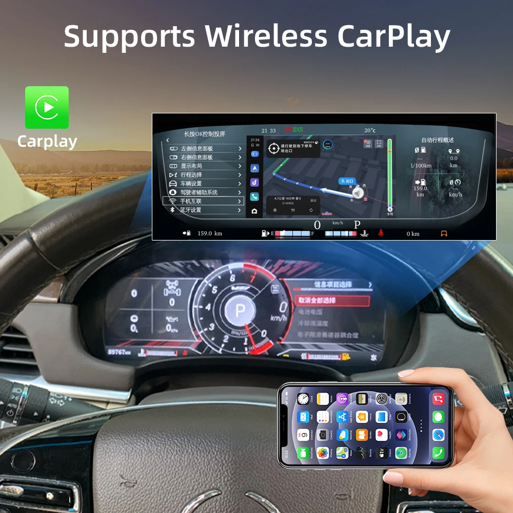 Digital Instrument Cluster For Cadillac SRX 2013-2015 Virtual Cockpit Speedomete