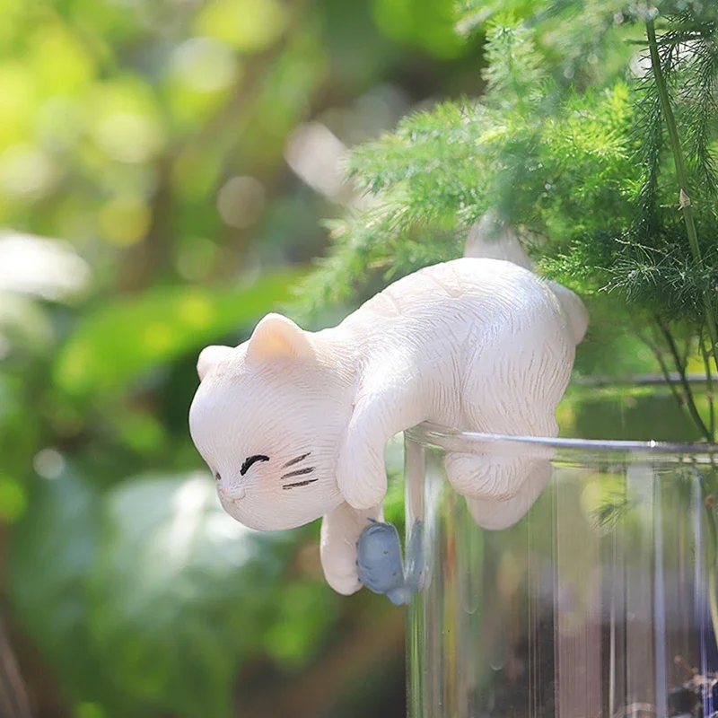 Society6 ケース Floating Cats by Kitten Rain 4pcs Climbing Kitten Figurines Cute Hanging Cat Decoration