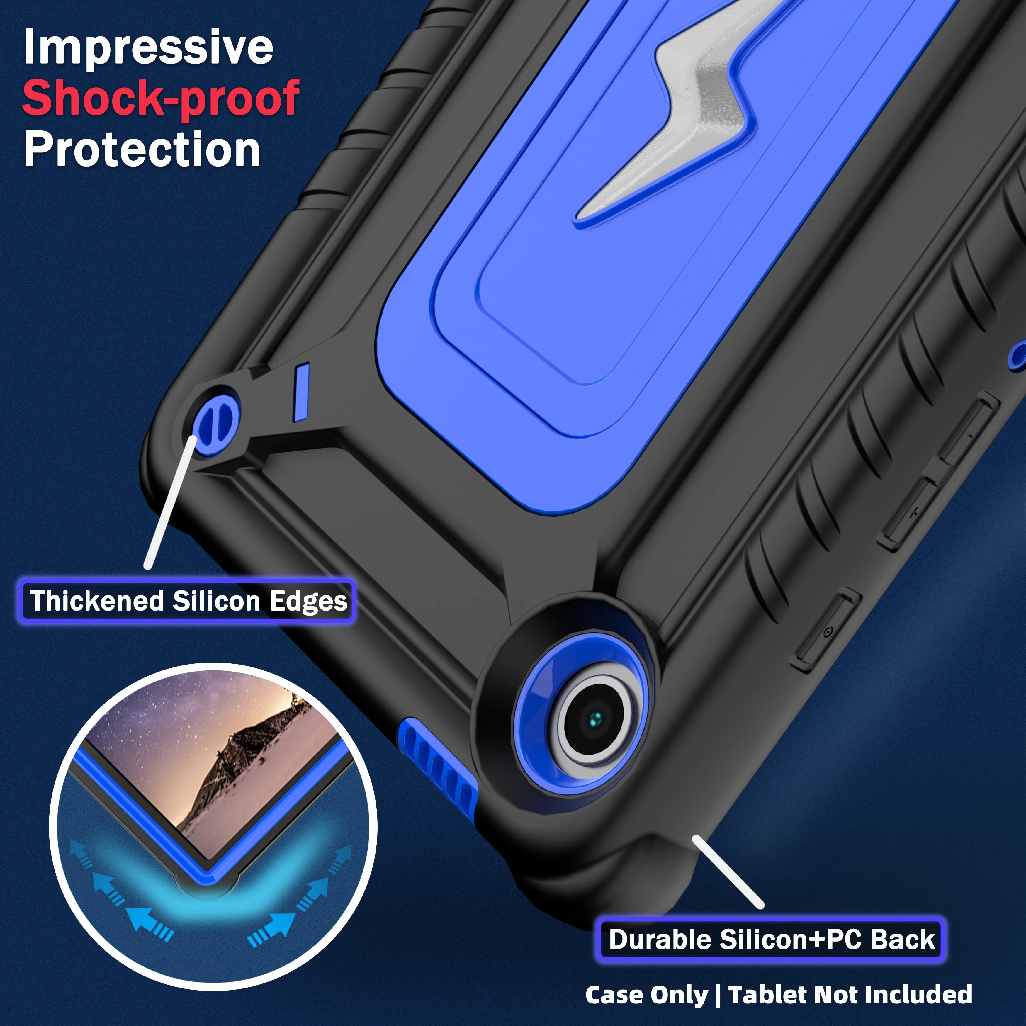 Heavy Duty Shockproof Tablet Case with Kickstand and Shoulder Strap