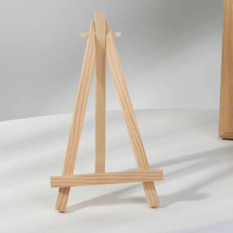 Wood Table Easel Wooden Easel Sketch Easel 1pcs Natural Wood Mini Easel Frame Tripod Display Meeting Wedding Table Name Card Stand Display Holder Children Painting Craft