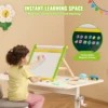 VEVOR Children Magnetic Drawing Board 3-in-1 Double-Sided Wooden Kids Art Easel with Painting Accessories for Boys Girls Toys 4