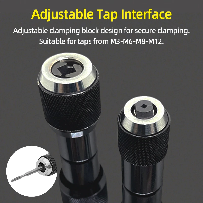 M3-M12 Screw Tap Socket 3/8” Square Drive Adjustable Jaws Extractor Tool Socket Adapter Taps Reamer Screw Extractor 5