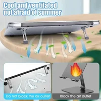 Support pour ordinateur Portable en alliage d'aluminium, Mini support pliable, 3 réglages de la hauteur, accessoires pour téléphone Portable Macbook 3