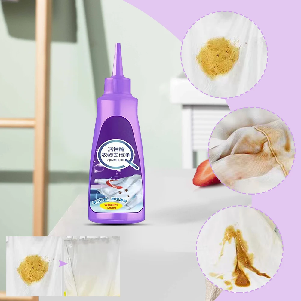 120 ML Laundry Detergent Liquid High Efficiency Active Enzyme Laundry Detergent T-shirt Underwear Degreaser Blossom