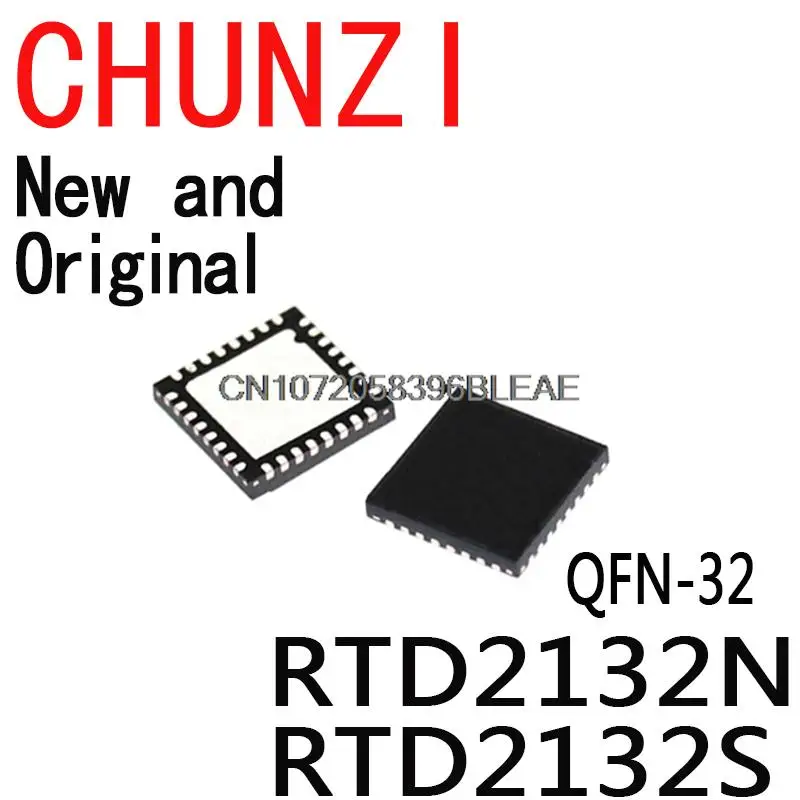 5 Chip IC Realtek RTD2132N RTD2132N-CGT In Contenitore QFN - Nuovi