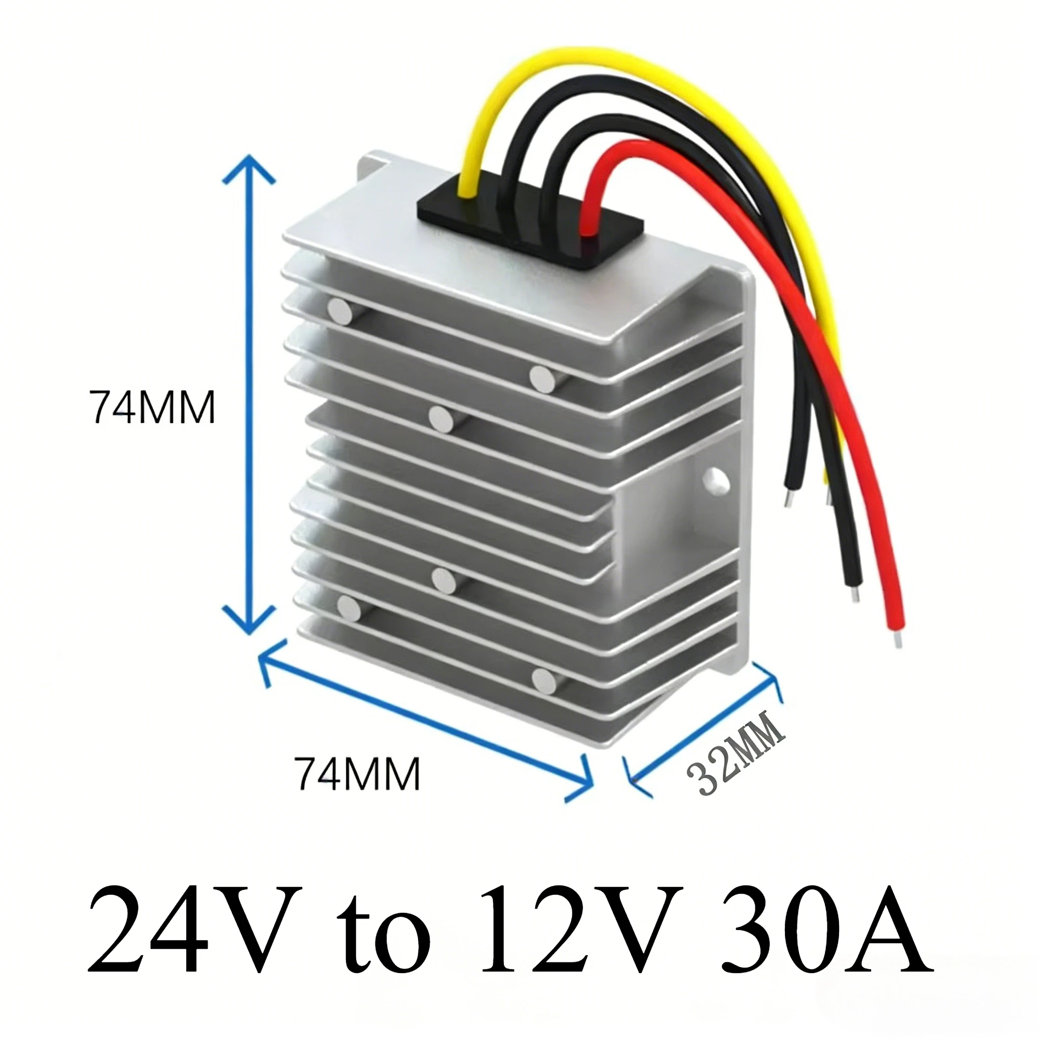 Heavy-Duty Voltage Step-Down Transformer and Converter (24V to 12V) - 40A Capacity
