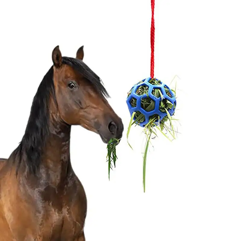 Horse Treat Ball Feeder Toy Ball Hanging Feeding Toy Per Cavallo Capra Pecora Allevia Lo Stress Stalle Giocattolo Forniture Per L'Alimentazione E L'Ir