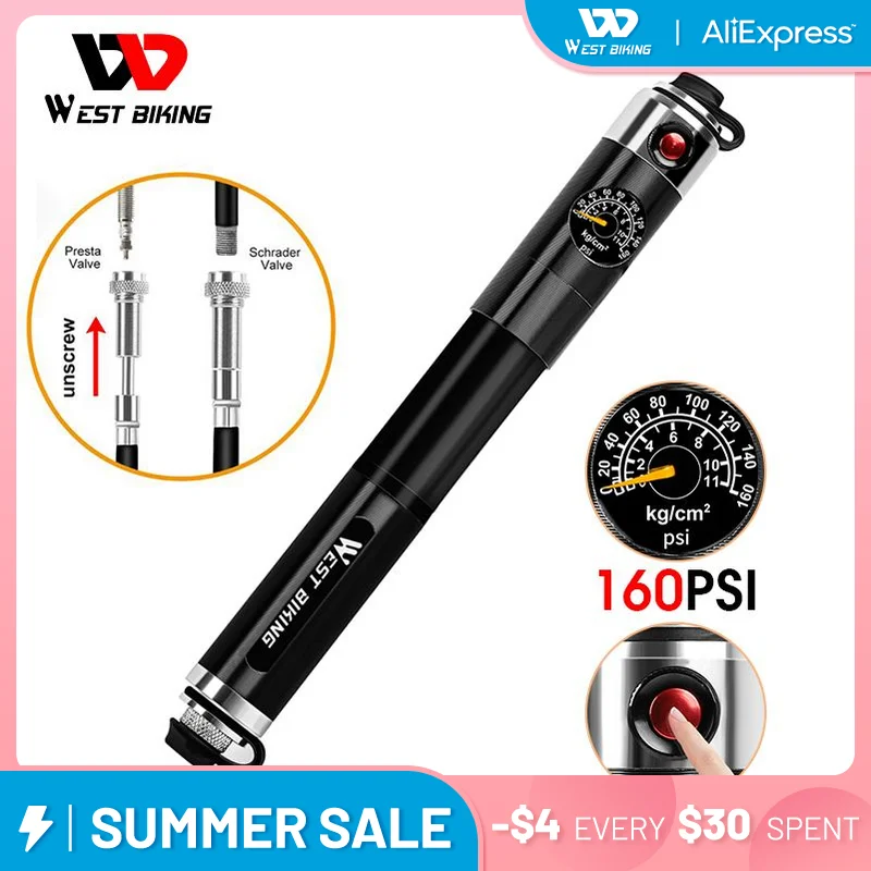 High Pressure Bicycle Air Pump West Biking Bicycle Air Pump Biking