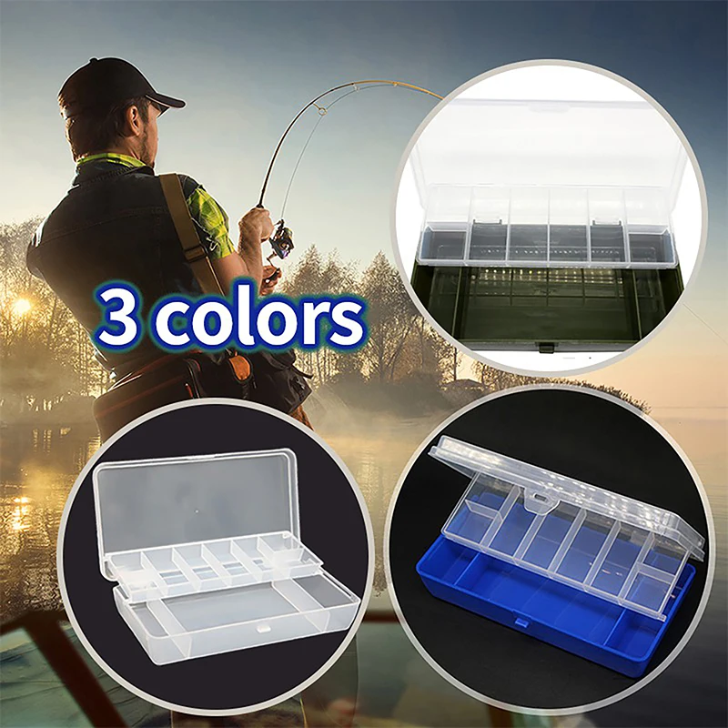 

1Pc Fishing Tackle Box Compartments Plastic Waterproof Fishing Equipment Fish Lure Hook Bait Storage Case