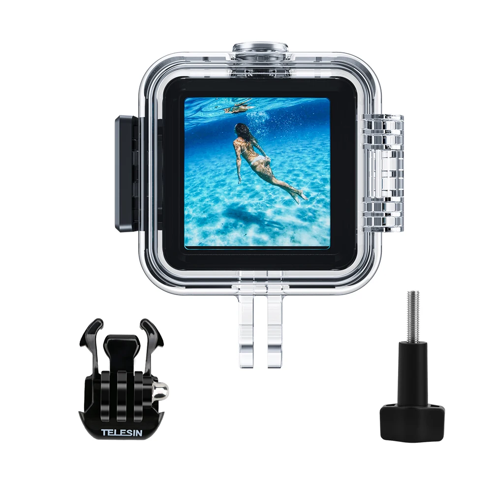 

TELESIN 45 м водонепроницаемый корпус фотосессия для DJI Action 2 теплопогружение под водой