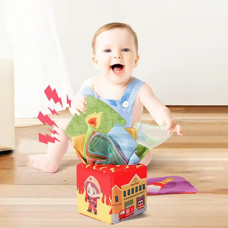 

Коробка из ткани, игрушка для малышей, коробка Монтессори, обучающая сенсорная игрушка для обучения, детские игры для занятий пальцами, Товары для малышей