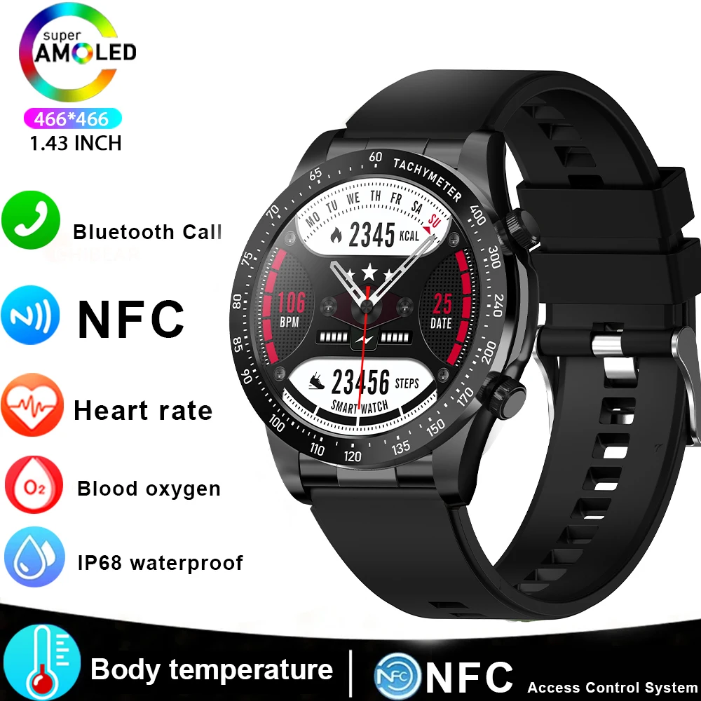 2025 new smart watch, 1.43-inch amoled high-definition screen, support Bluetooth calls, health detection, 100+sports modes,