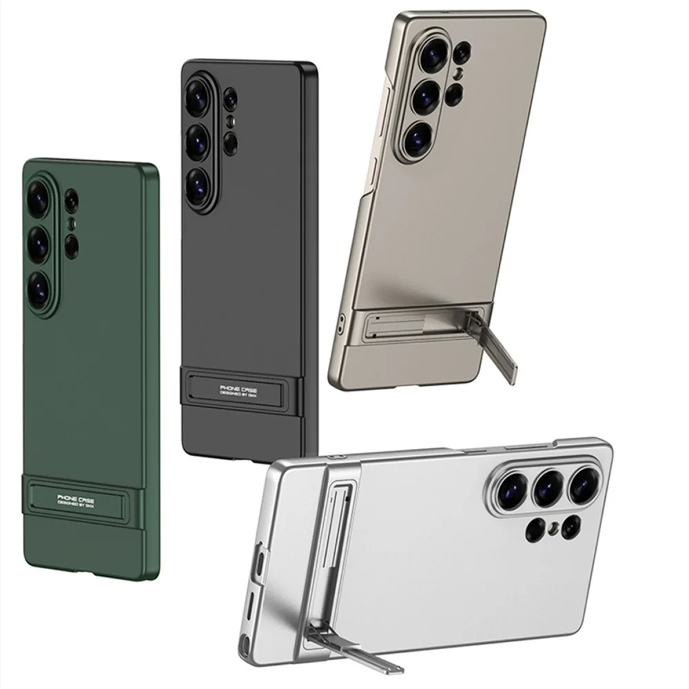 Ultra Thin Shockproof Invisible Fold Stand Phone Case with Hard Protection
