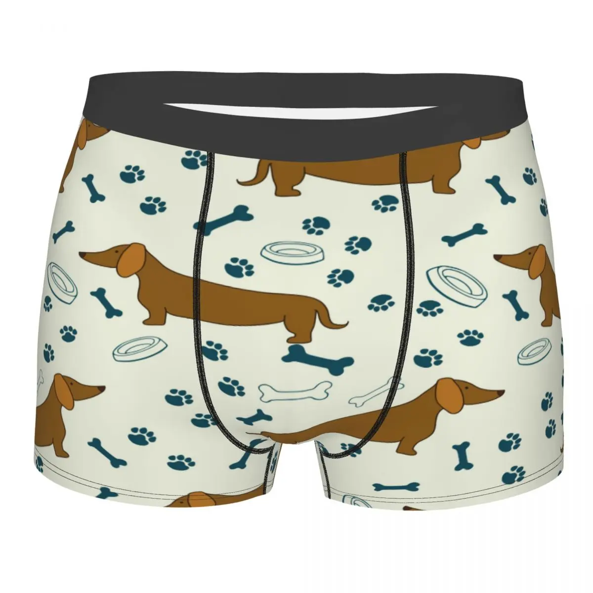 Mens Underwear Underpants Cartoon Dog Dachshunds Pattern Men Boxer