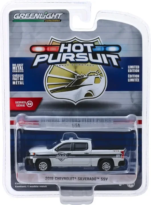 Model1:64 2019 Chevrolet Silverado Hot Track 32 Stagioni Pickup Auto Della Polizia Modello Di Auto