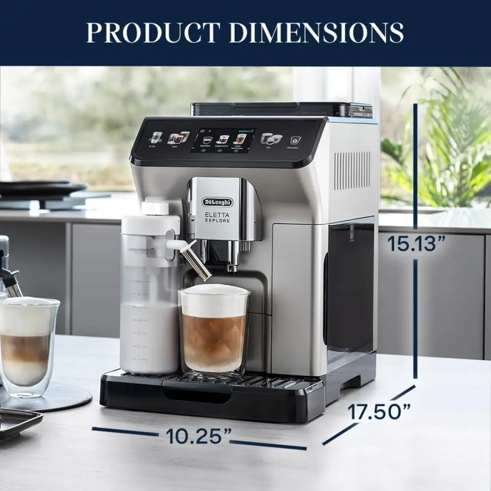 Machine with Cold Brew, Automatic Hot & Cold Milk Frother for 50+ One Touch Recipes, Built-in 3