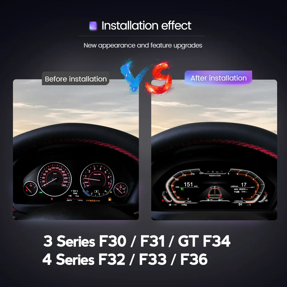 ڵ  ӵ LCD  Ŭ, BMW F30 3/4 ø F30 F31 GT-F34 F32 F33 F36 NBT EVO, 12.3 ġ