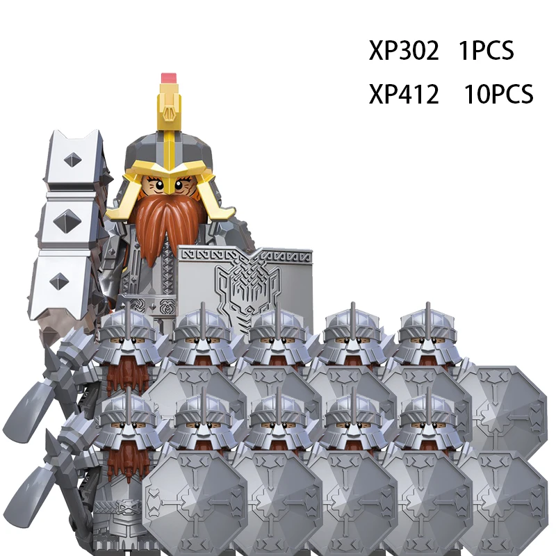 Medieval Elf Soldiers Guard Action Figures Mini Bricks Set - DIY Assemble Building Blocks Toy Collection