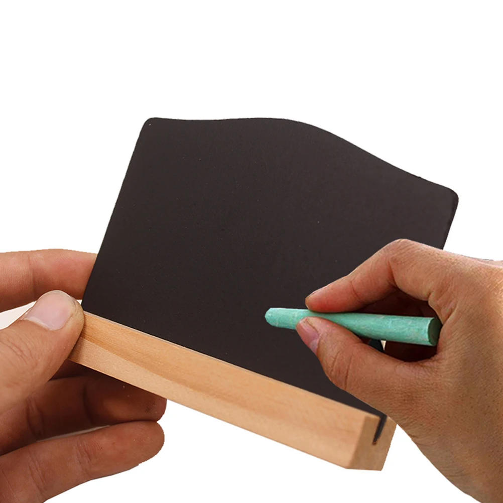 8pcs Mini Double-sided Blackboards Message Board Chalk Sign Message Board Sign Tabletop Blackboard Chalk Table Display wooden blackboard wooden chalkboard