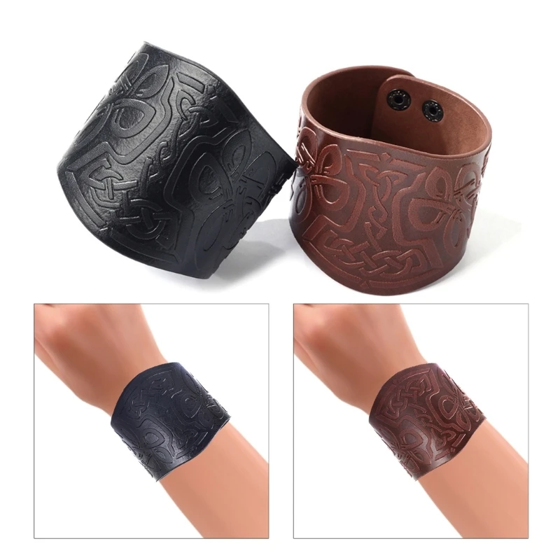 

Leathers Gauntlet Wristband Wrist Armors PU Bracers Medieval Vambrace Bracers Gauntlet ArmGuards Unisex