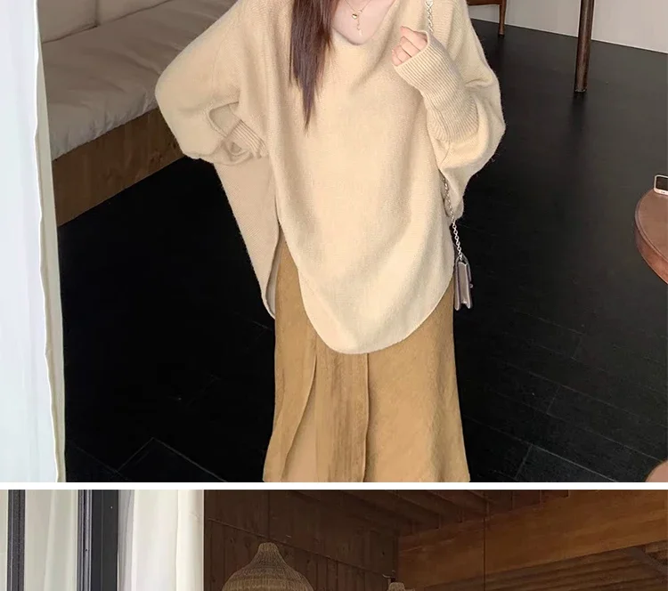 Hochwertiger, vielseitiger, fauler Stil für schwangere Frauen im Frühling, herabhängender, schlanker langer Rock mit Fischschwanz-Stützbauch-Umstandsröcke – Detail 21