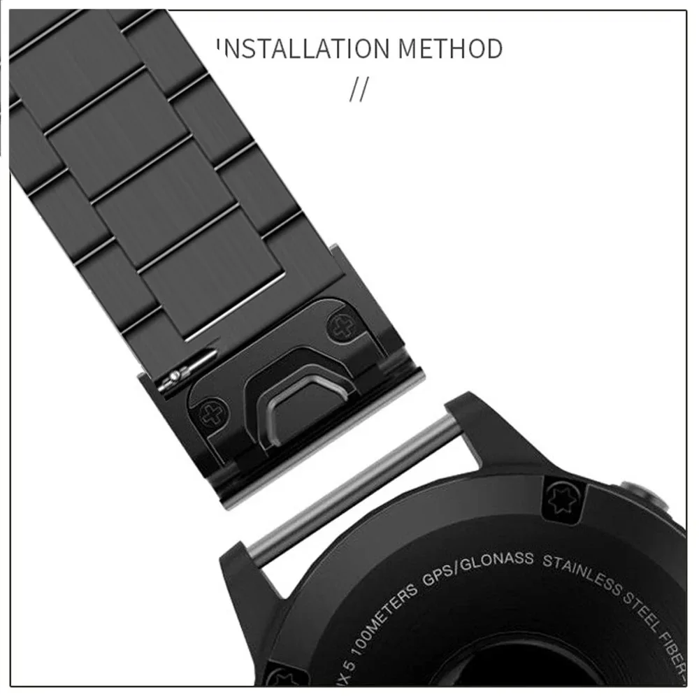 Quick Release Solid Stainless Steel Watch Strap - 20, 22, 26mm