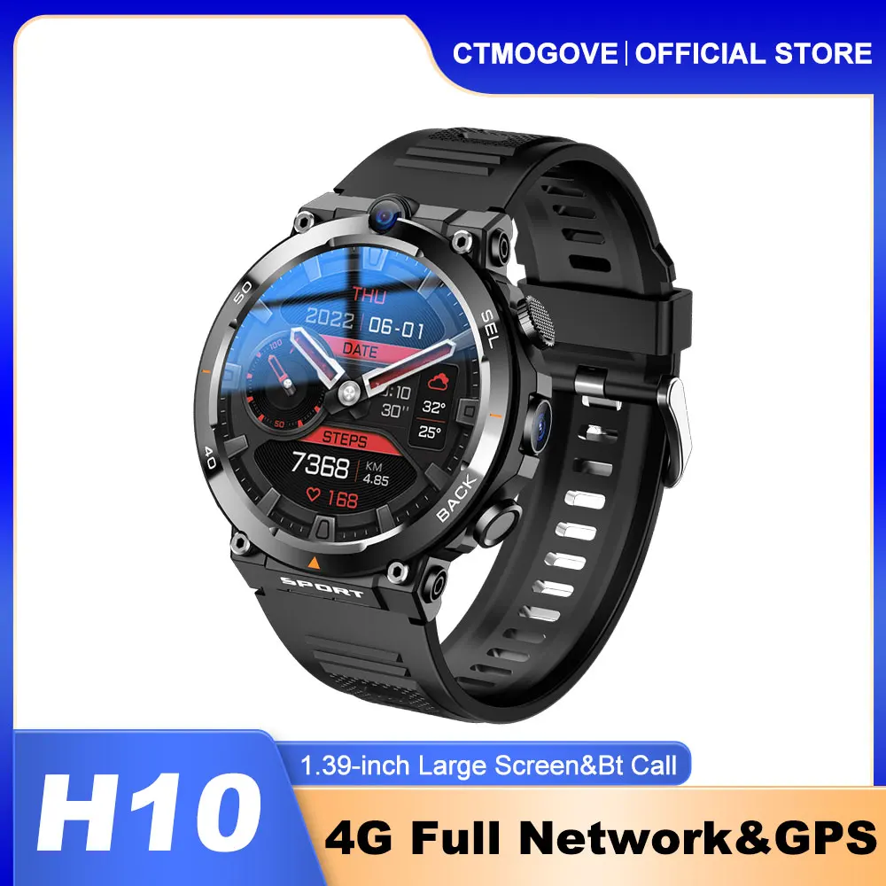 H10 4G Network Smart Watch 16Grom Dual Camera Sim Card Wifi Wireless Fast Internet Access Nfc Android Smart Watch