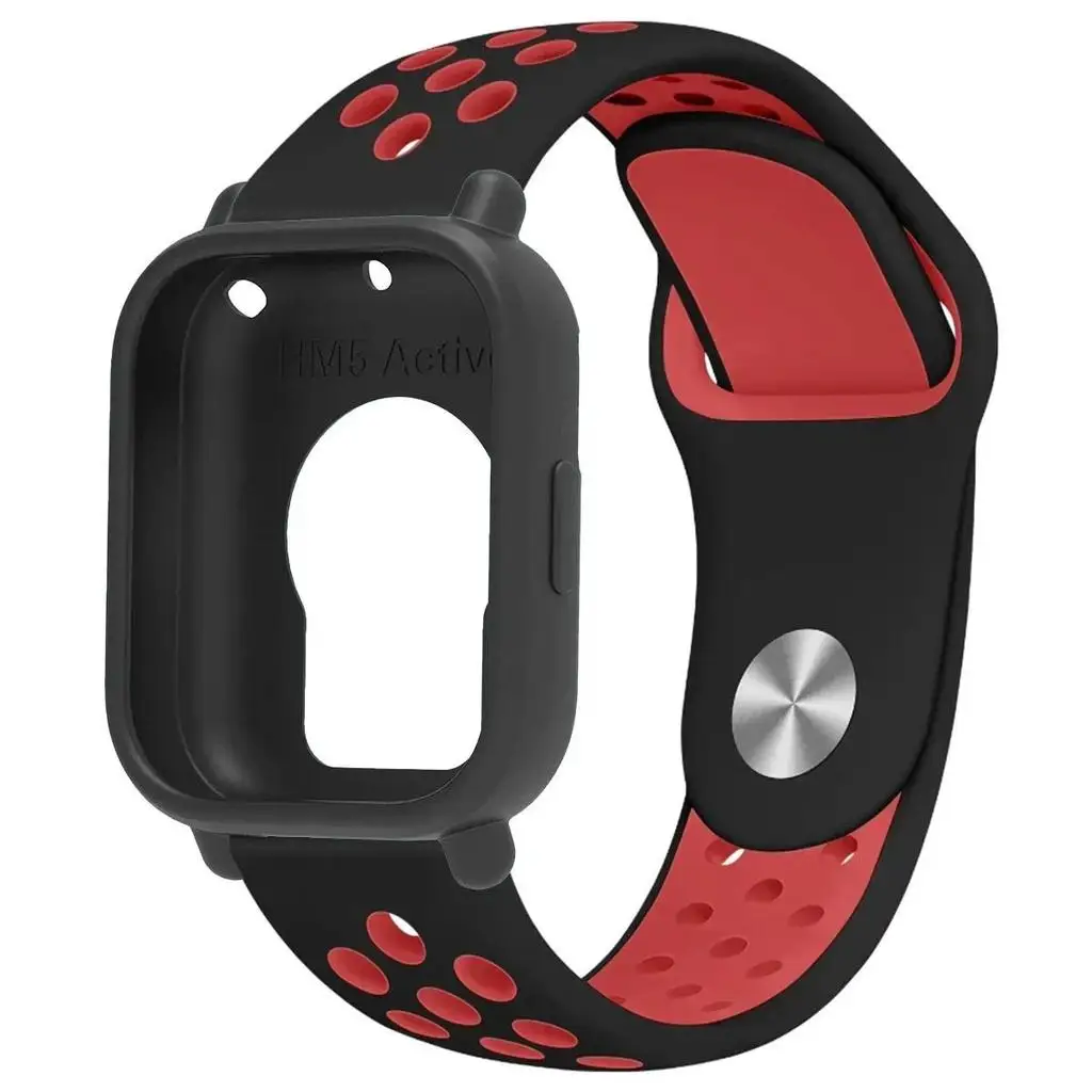 Two-Tone Breathable Sports Silicone Band with Soft Hollow Protector