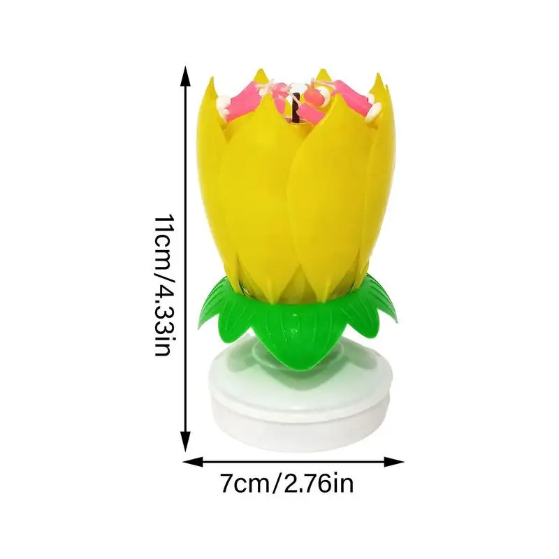 Lotus Candle Rotating Lotus Birthday Candle Singing Birthday Candles Singing Candles For Birthday Cakes Cool Birthday Candles images - 6