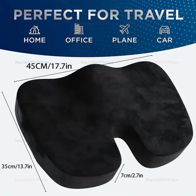 Ergonomic Memory Foam Office Chair Cushion Hemorrhoid Support Cushion Sedentary Relief Seat Pad Student Car Seat Cushion 6
