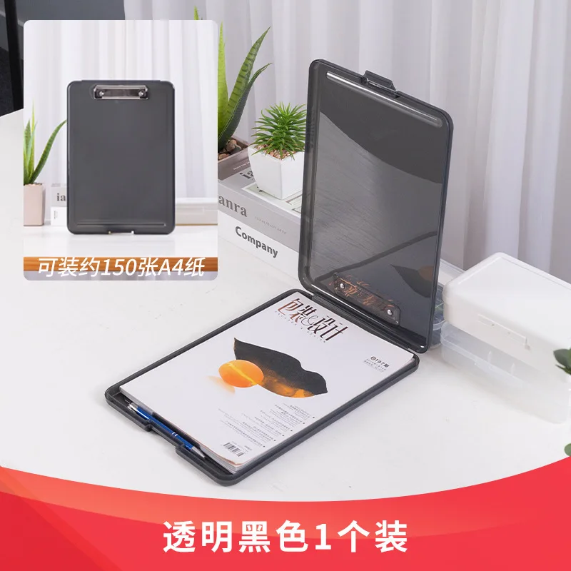 

A4 Document Box Document Test Paper Storage File Box Multifunctional Hard Board Clip Plastic Transparent Folder Wholesale And Re